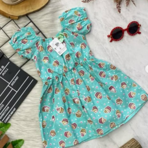 Vestido Brim Estampado