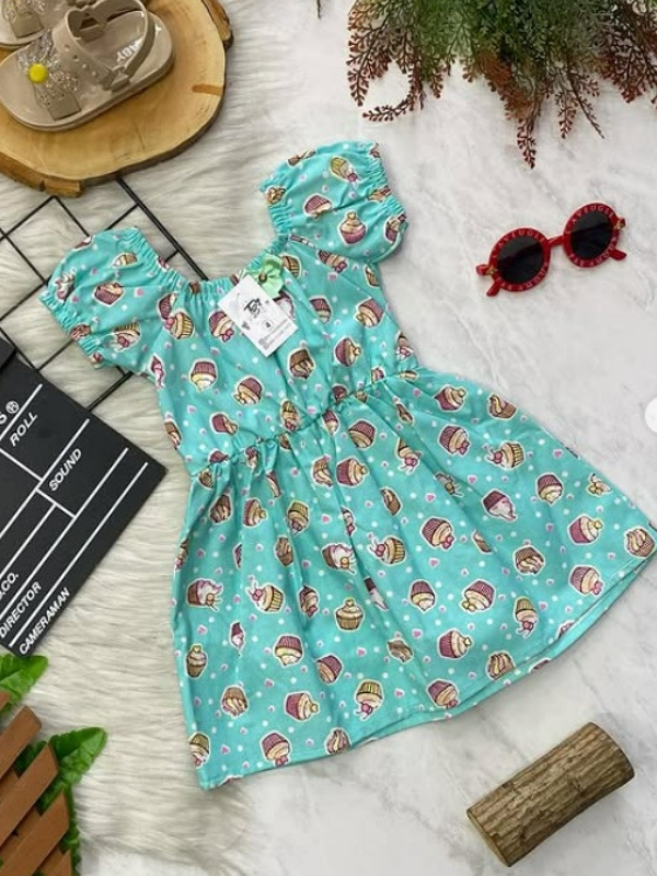 Vestido Brim Estampado